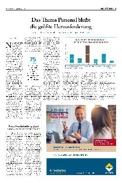 Vorschauseite 1: Das Thema Personal bleibt die größte Herausforderung.
