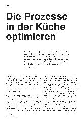 Vorschauseite 1: Die Prozesse in der Küche optimieren.