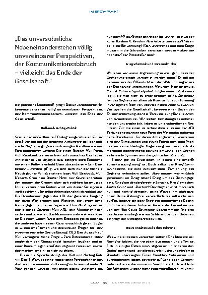 Vorschauseite 3: Zero Covid, Zero Putin, Zero Habeck?