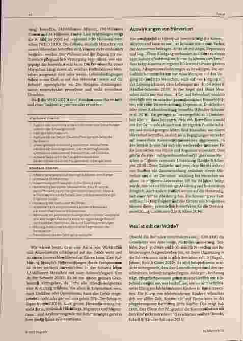 Vorschauseite 2: Caring Communities: das Hören verlieren - die Würde behalten
