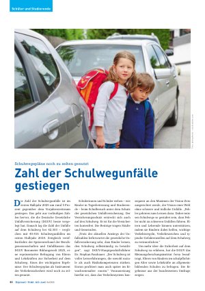 Vorschauseite 1: Schulwegepläne noch zu selten genutzt Zahl der Schulwegunfälle gestiegen