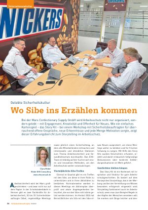 Vorschauseite 1: Gelebte Sicherheitskultur Wo Sibe ins Erzählen kommen