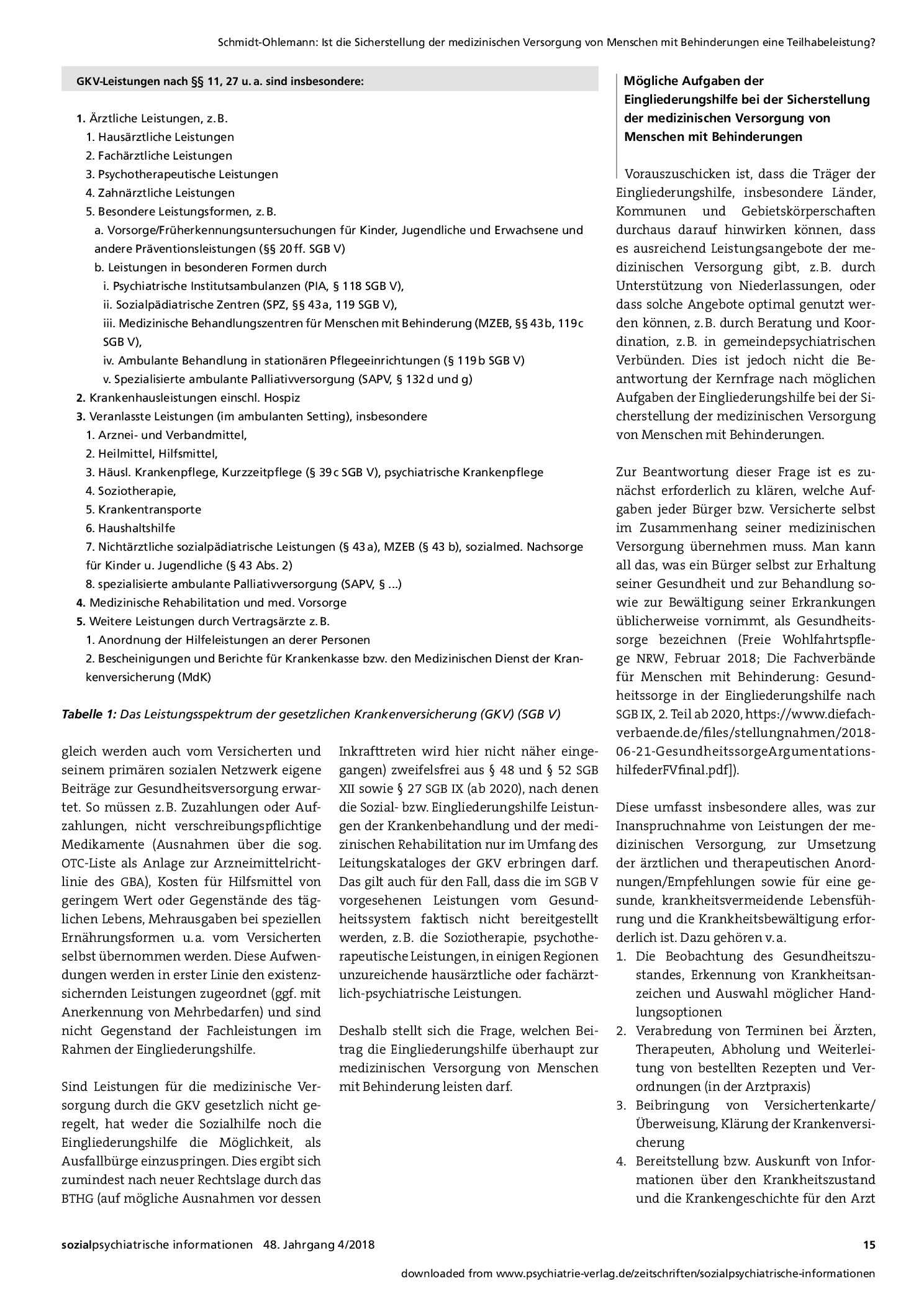 Vorschauseite 2: Ist die Sicherstellung der medizinischen Versorgung von Menschen mit Behinderungen eine Teilhabeleistung?