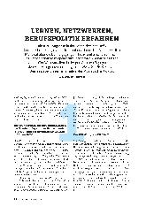 Vorschauseite 1: Lernen, Netzwerken, Berufspolitik erfahren