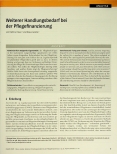 Vorschauseite 1: Weiterer Handlungsbedarf bei der Pflegefinanzierung