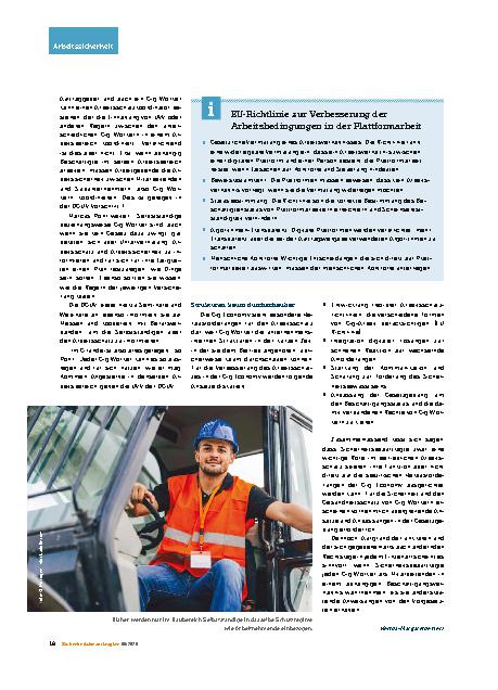 Vorschauseite 3: Gig Economy und Arbeitsschutz Neue Beschäftigungsverhältnisse nicht vernachlässigen