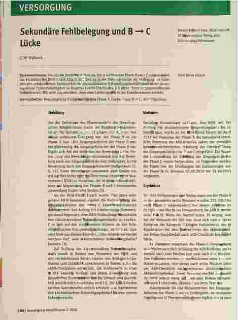 Vorschauseite 1: Sekundäre Fehlbelegung und B -> C Lücke