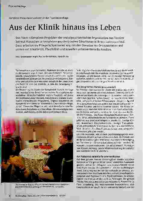 Vorschauseite 1: Komplexe Patientensituationen in der Psychiatriepflege: Aus der Klinik hinaus ins Leben