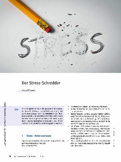 Vorschauseite 1: Der Stress-Schredder