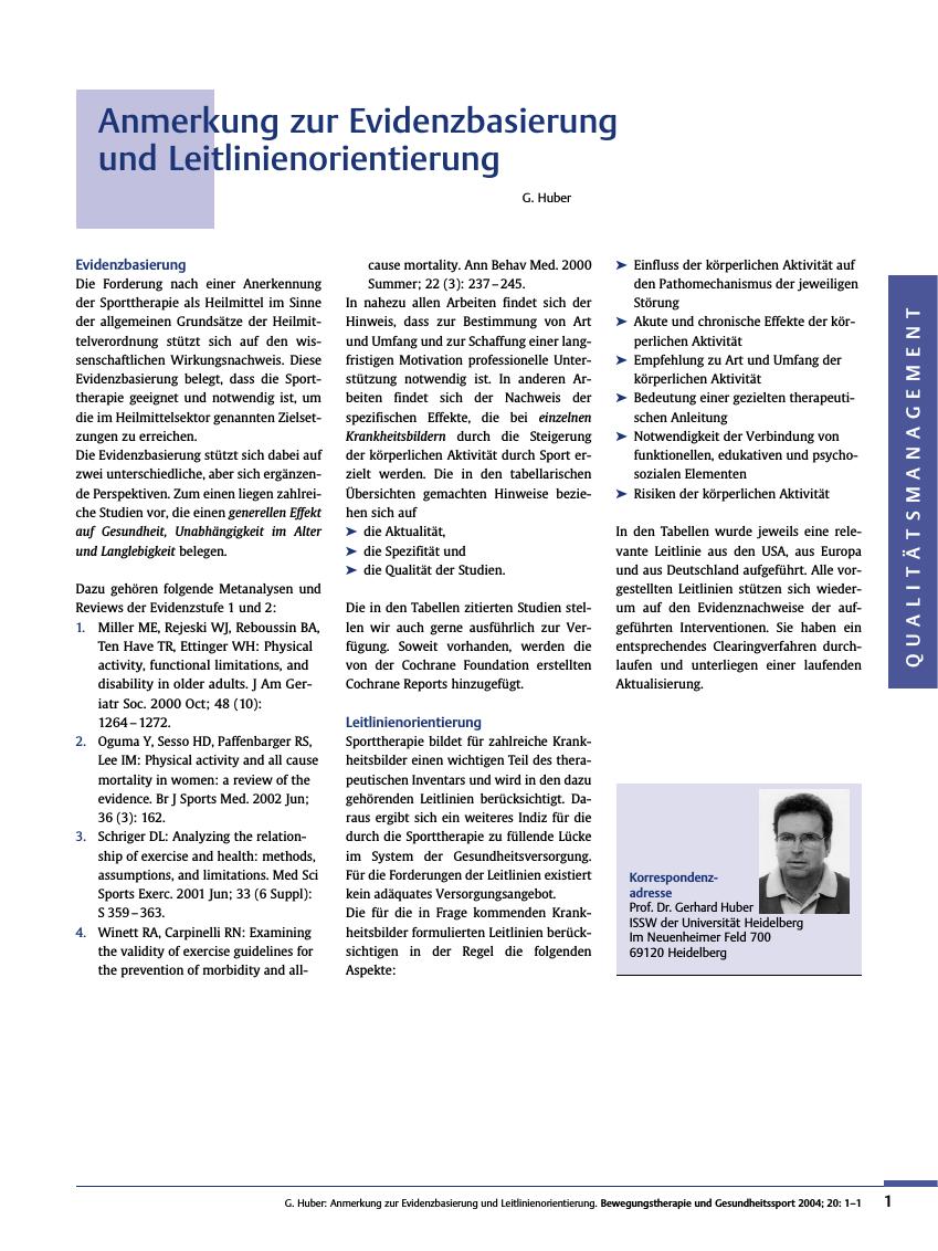 Vorschauseite 1: Anmerkung zur Evidenzbasierung und Leitlinienorientierung