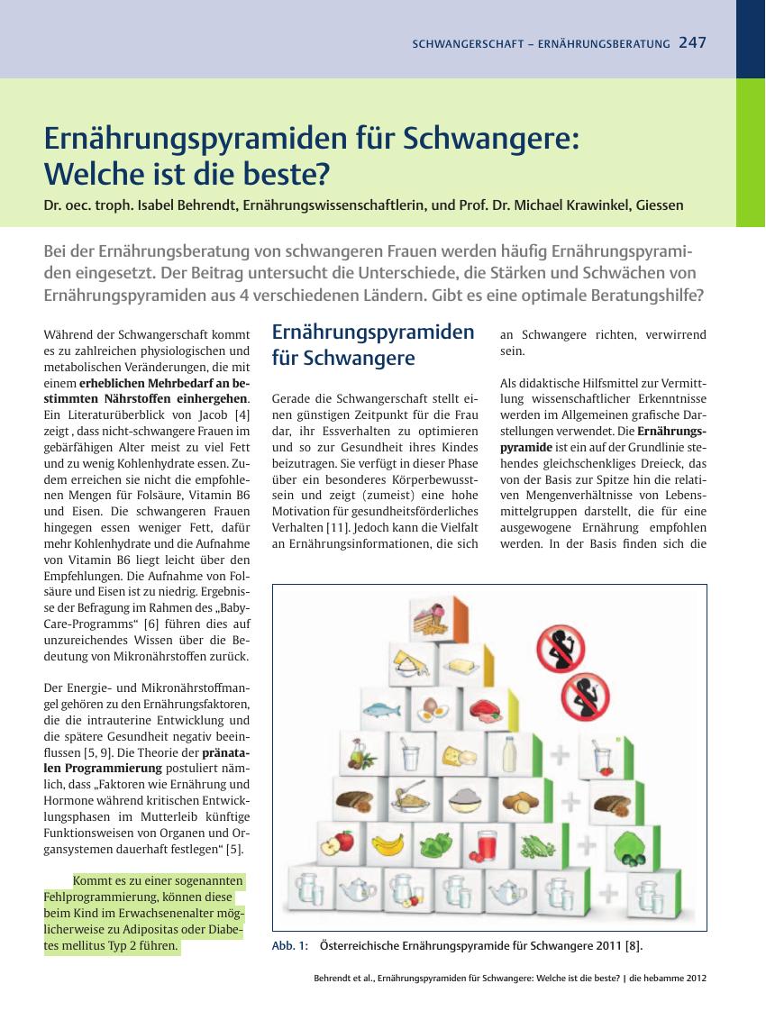Vorschauseite 1: Ernährungspyramiden für Schwangere: Welche ist die beste?
