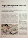 Vorschauseite 1: Forschende Pharmaindustrie: Versorgungsketten von Arzneimitteln resilienter gestalten
