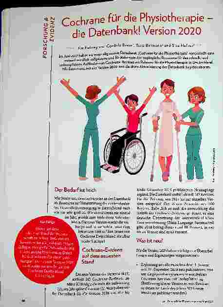 Vorschauseite 1: Cochrane für die Physiotherapie - die Datenbank! Version 2020