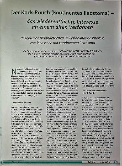 Vorschauseite 1: Der Kock-Pouch (kontinentes Ileostoma) - das wiederentfachte Interesse an einem alten Verfahren