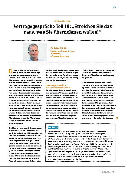 Vorschauseite 1: Vertragsgespräche Teil 10: „Streichen Sie das raus, was Sie übernehmen wollen!“
