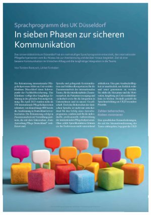 Vorschauseite 1: Sprachprogramm des UK Düsseldorf In sieben Phasen zur sicheren Kommunikation