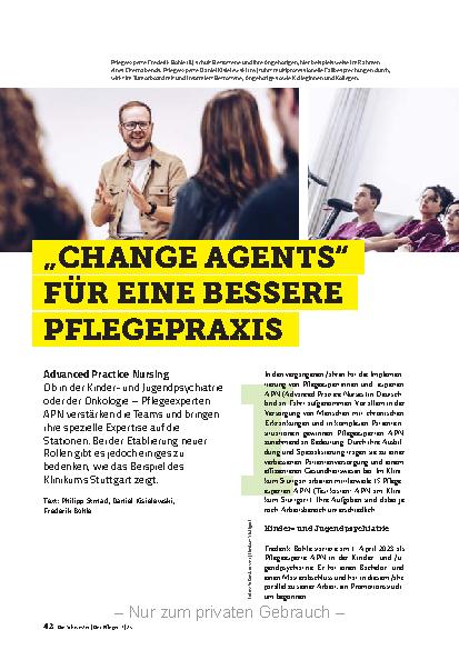 Vorschauseite 1: "Change Agents" für eine bessere Pflegepraxis