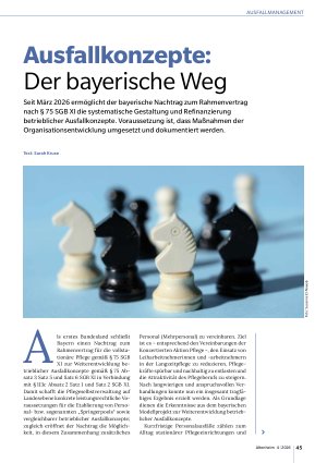 Vorschauseite 1: Ausfallkonzepte: Der bayerische Weg