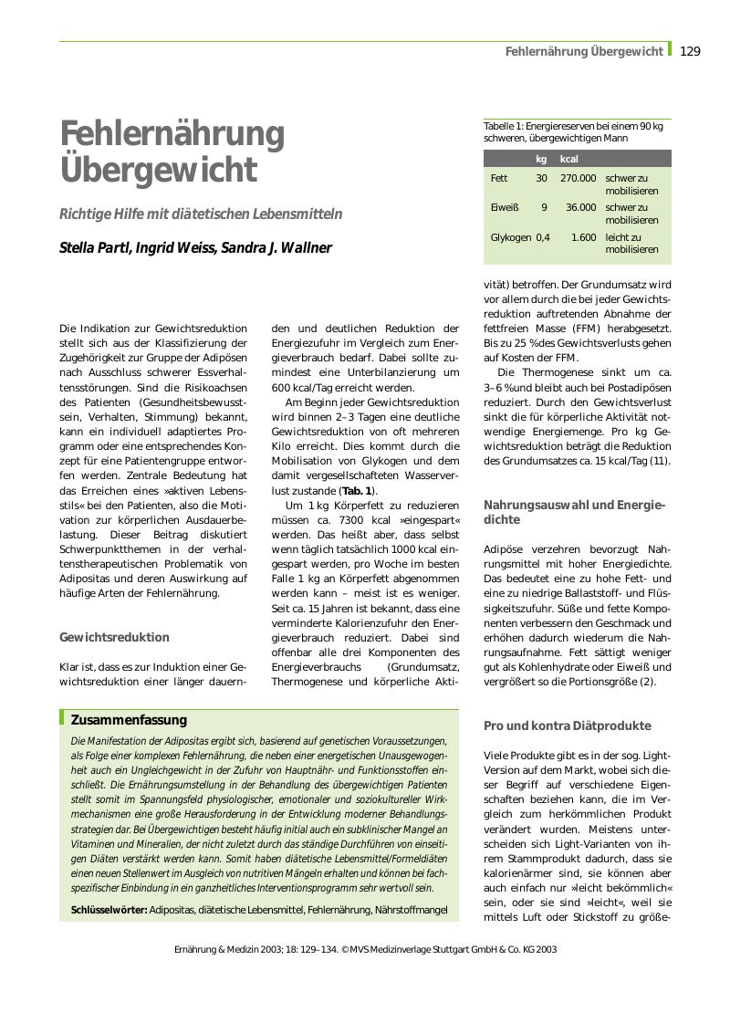Vorschauseite 1: Fehlernährung Übergewicht - Richtige Hilfe mit diätetischen Lebensmitteln