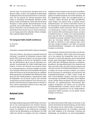 Vorschauseite 2: Public Health Infos DEGAM Jahreskongress 01. -03. 10. 2025 Hannove