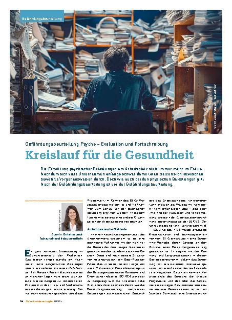 Vorschauseite 1: Gefährdungsbeurteilung Psyche – Evaluation und Fortschreibung Kreislauf für die Gesundheit