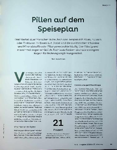 Vorschauseite 2: Pillen auf dem Speiseplan