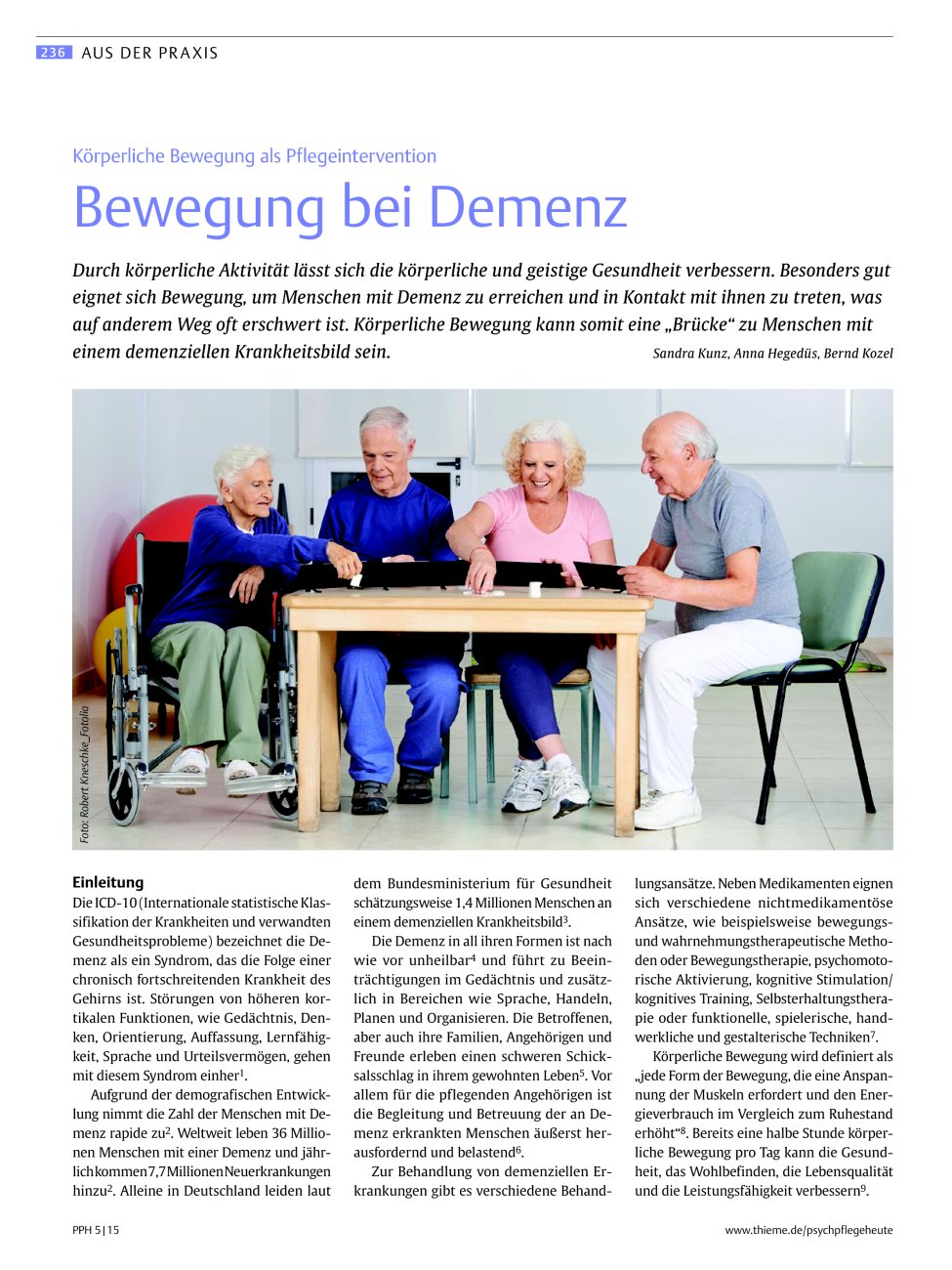 Vorschauseite 1: Bewegung bei Demenz
