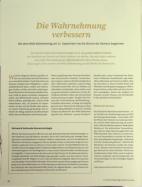 Vorschauseite 1: Die Wahrnehmung verbessern. Mit dem Welt-Alzheimertag am 21. September hat die Woche der Demenz begonnen.