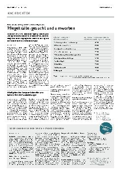 Vorschauseite 1: Pflegekräfte: gesucht und umworben