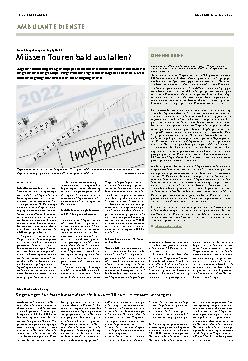 Vorschauseite 1: Müssen Touren bald ausfallen?