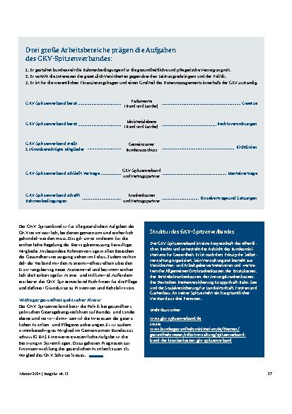 Vorschauseite 2: Was macht eigentlich … der GKV-Spitzenverband?