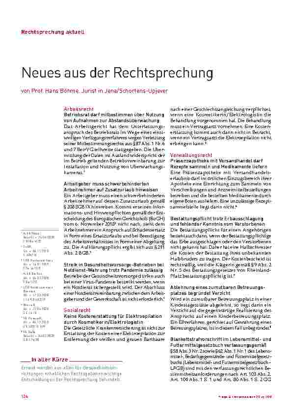 Vorschauseite 1: Corrected: Neues aus der Rechtsprechung