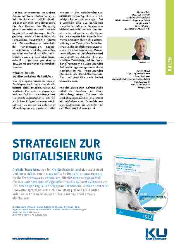 Vorschauseite 4: Licht, Blickbezüge und der menschliche Maßstab Erweiterung und Sanierung der Klinik Münchberg in drei Bauabschnitten