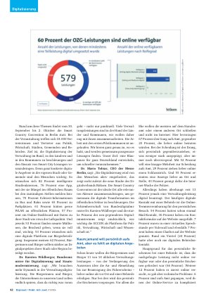 Vorschauseite 2: Digitalisierung 60 Prozent der Verwaltungsleistungen online verfügbar
