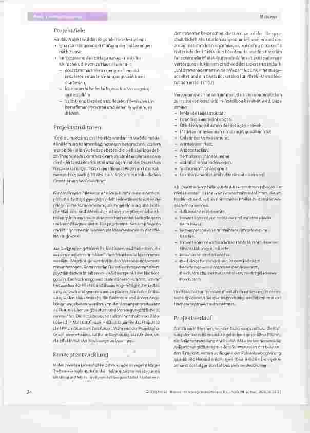 Vorschauseite 2: Pflegerische Nachsorge in der Alterspsychiatrie