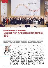 Vorschauseite 1: Best-Practice-Lösungen mit Vorbildfunktion Deutscher Arbeitsschutzpreis 2021
