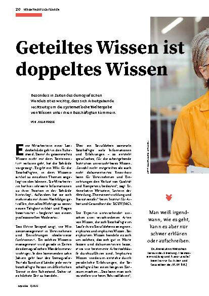 Vorschauseite 1: Geteiltes Wissen ist doppeltes Wissen