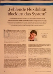 Vorschauseite 1: "Fehlende Flexibilität blockiert das System"
