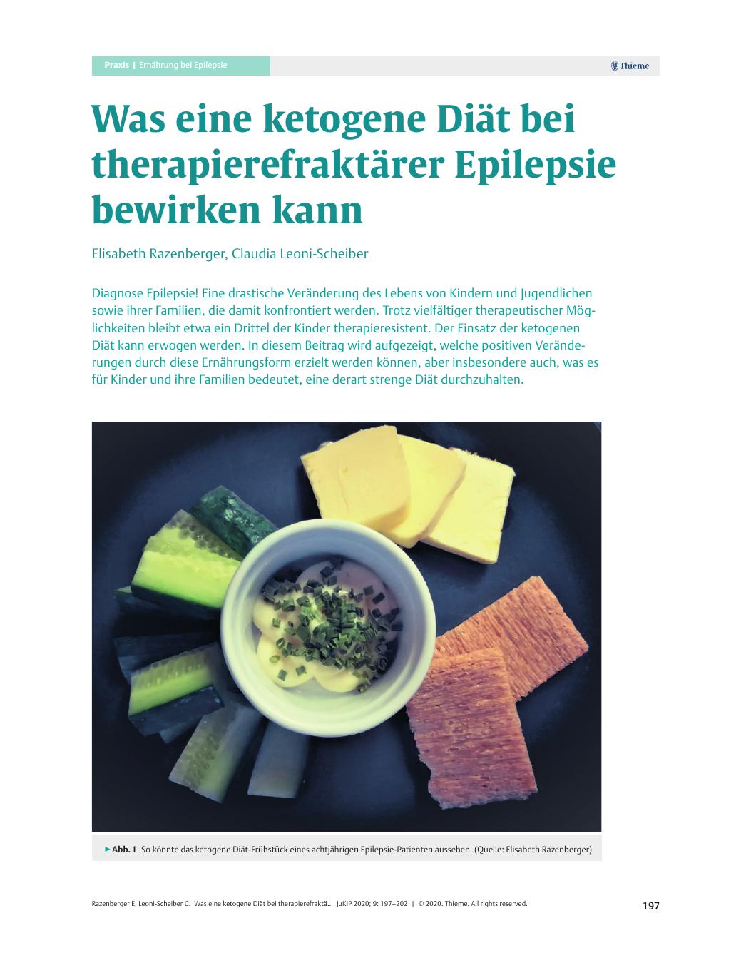 Vorschauseite 1: Was eine ketogene Diät bei therapierefraktärer Epilepsie bewirken kann
