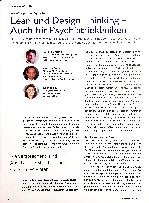Vorschauseite 1: Lean und Design Thinking - Auch für Psychiatriekliniken