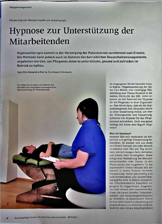 Vorschauseite 1: Hypnose zur Unterstützung der Mitarbeitenden