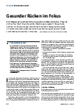Vorschauseite 1: Gesunder Rücken im Fokus