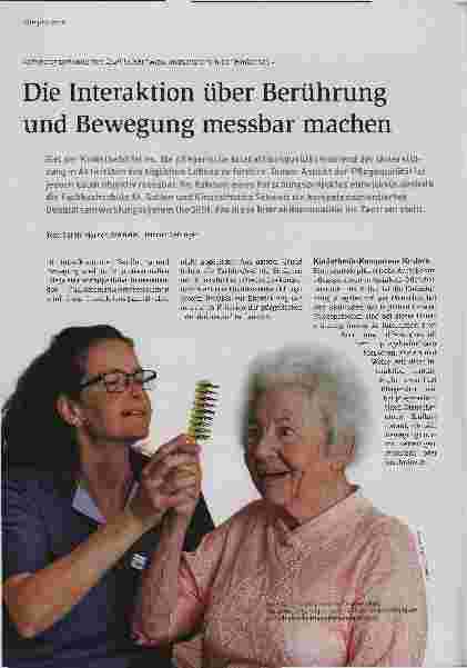 Vorschauseite 1: Die Interaktion über Berührung und Bewegung messbar machen. Kompetenzorientiertes Qualitätsentwicklungssystem in der Kinästhetik