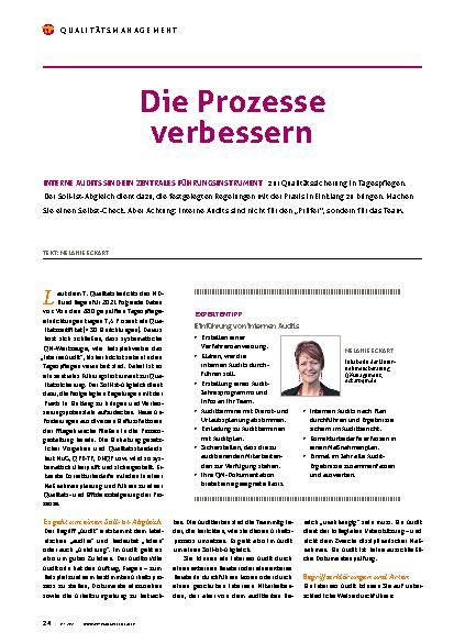 Vorschauseite 1: Die Prozesse verbessern