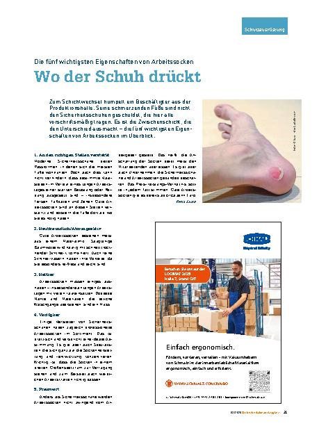 Vorschauseite 1: Die fünf wichtigsten Eigenschaften von Arbeitssocken - Wo der Schuh drückt
