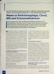 Vorschauseite 1: Neues zur Bedrohungslage, Cloud, B3S und Schutzmaßnahmen