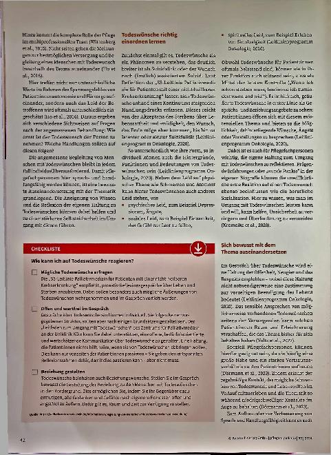 Vorschauseite 2: Wenn Menschen nicht mehr leben wollen: Umgang mit Todeswünschen - eine wichtige Aufgabe für Pflegefachpersonen