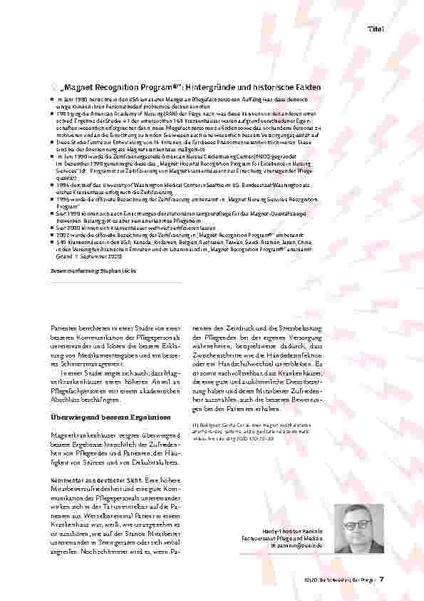 Vorschauseite 4: KLINIKEN MIT SOGWIRKUNG Corrected text: KLINIKEN MIT SOGWIRKUNG