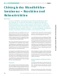 Vorschauseite 1: Chirurgie des Mundhöhlenkarzinoms – Resektion und Rekonstruktion
