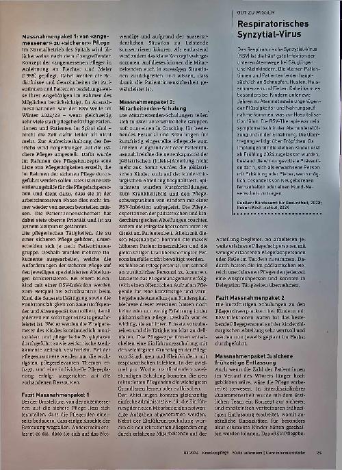 Vorschauseite 2: Beitrag der Pflegeexpertise zur Bewältigung von Engpässen